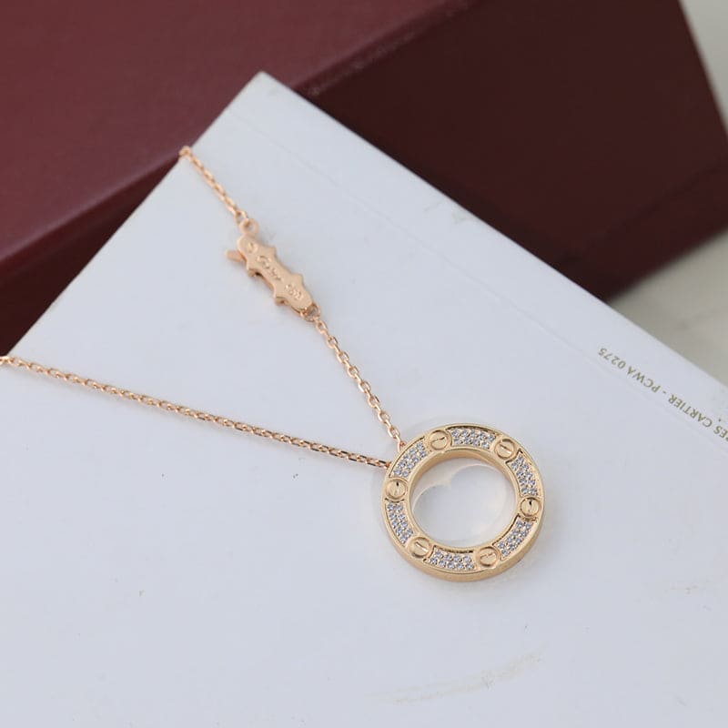 18K Celestial Love Diamond-Paved Necklace