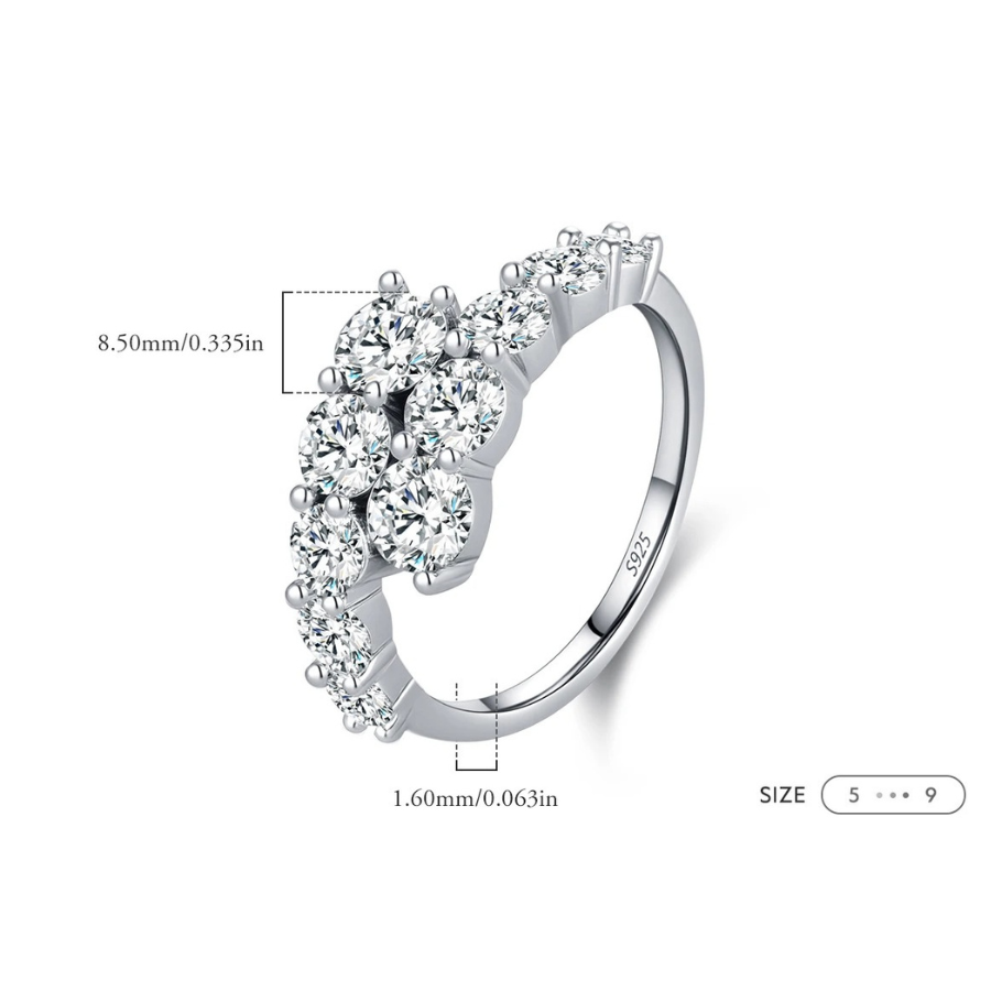 Classic Round CZ Eternity Band Ring – 925 Sterling Silver