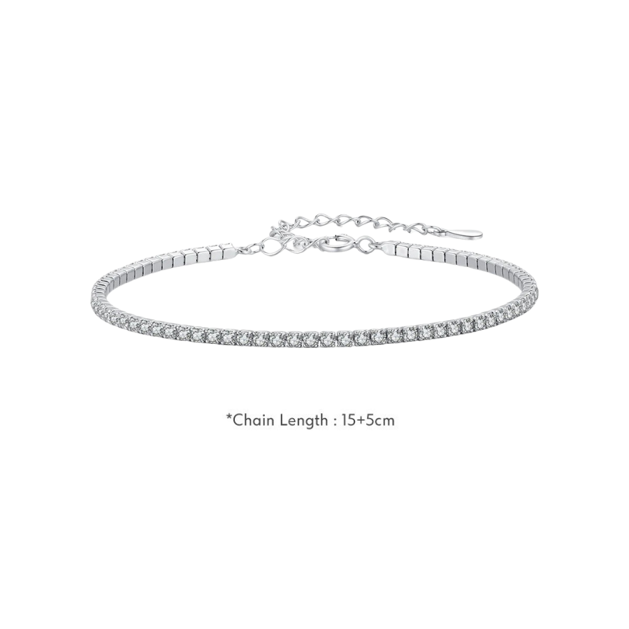 Elegant Clear CZ Bracelet – 925 Sterling Silver