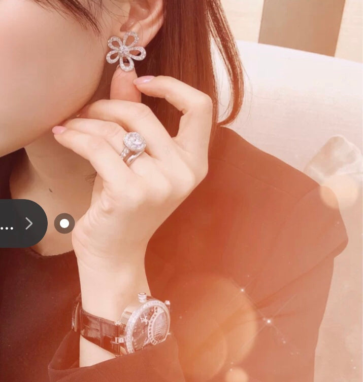18k Celestial Flowerlace Earrings