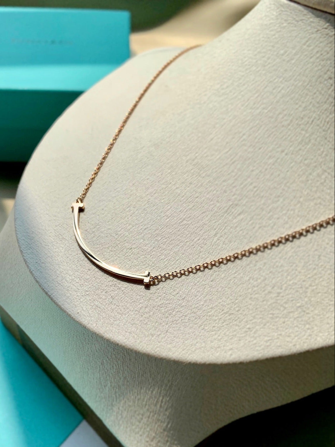 18K Celestial T Smile Pendant Necklace