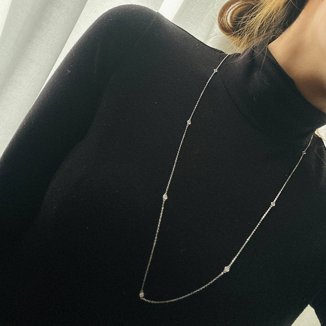 18K Celestial T Elsa Peretti Diamonds By The Yard Necklace