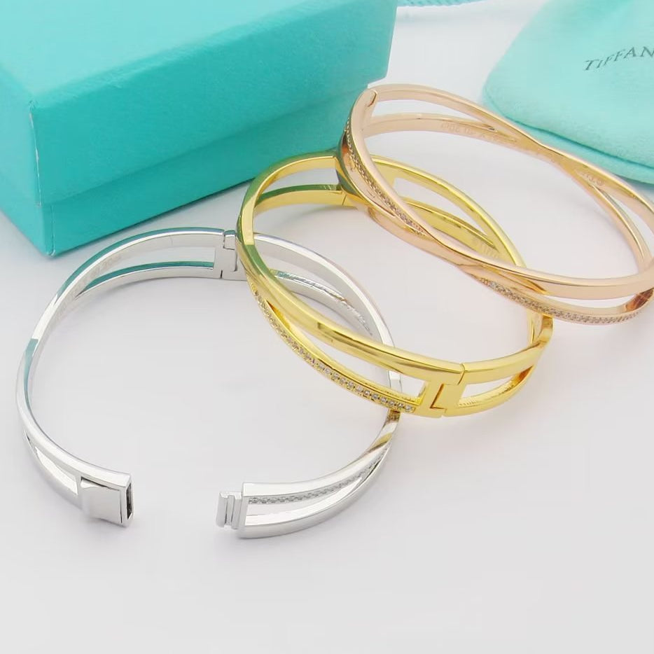18K Celestial T Atlas x Narrow Hinged Bangle Bracelet