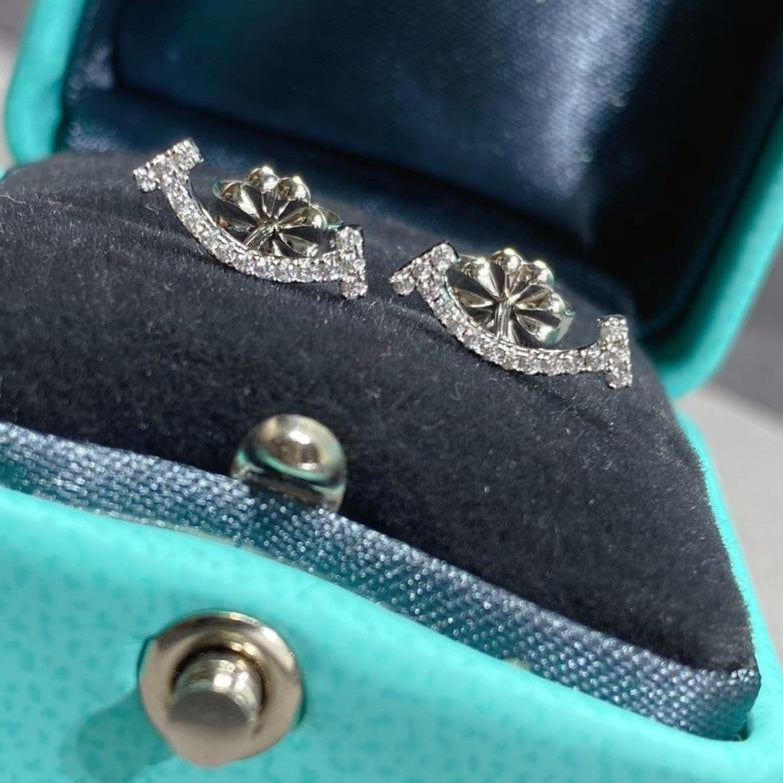 18K Celestial T Smile Diamonds Earrings