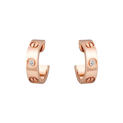 18K Love 2 Diamonds Earrings