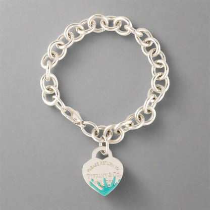 18K Celestial T Heart Tag Bracelet