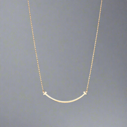 18K Celestial T Smile Pendant Necklace