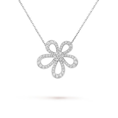 18K Celestial Flowerlace Pendant Necklace