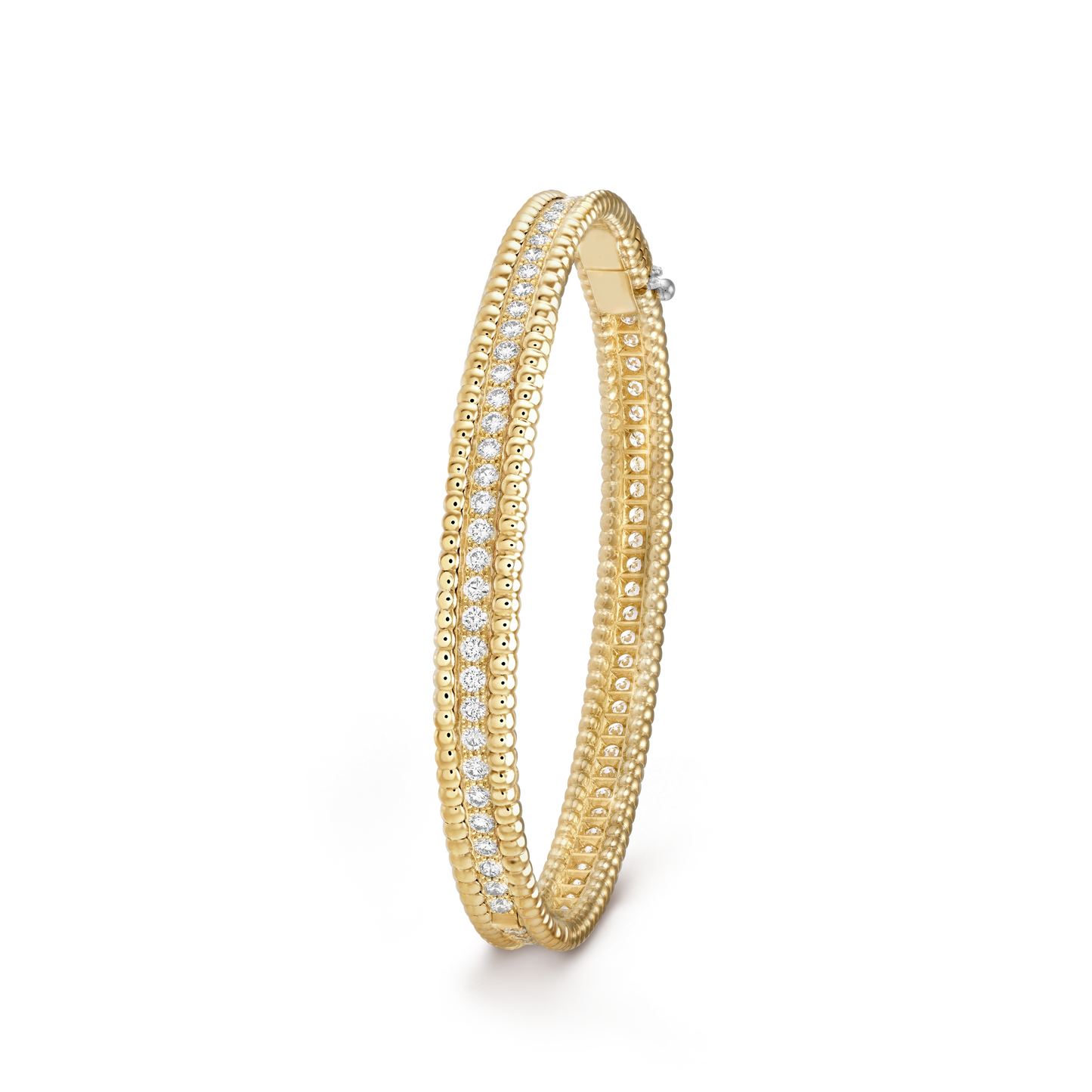 18K Celestial Perl̩e Diamonds One Row Bracelet
