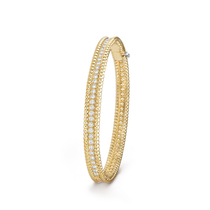 18K Celestial Perl̩e Diamonds One Row Bracelet