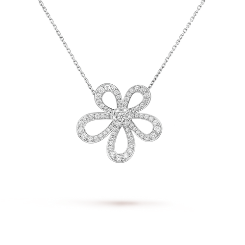 18K Celestial Flowerlace Pendant Necklace