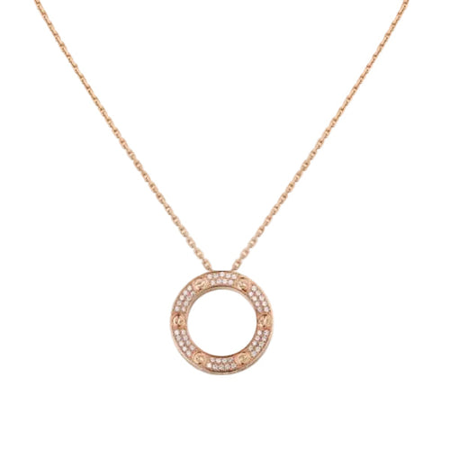 18K Love Diamond-Paved Necklace