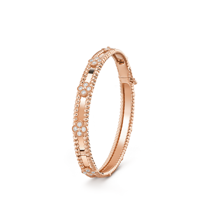 18K Celestial Perl̩e Sweet Clovers Small Bracelet