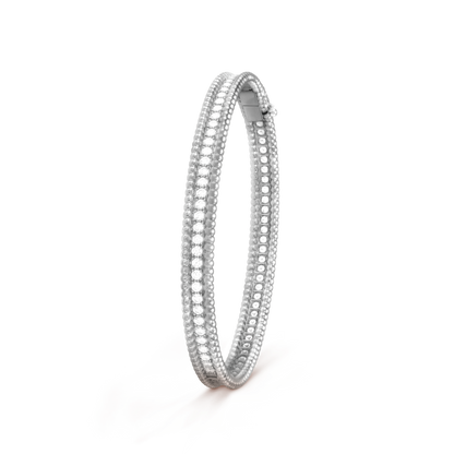 18K Celestial Perl̩e Diamonds One Row Bracelet