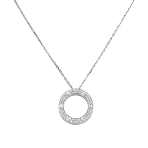 18K Love Diamond-Paved Necklace