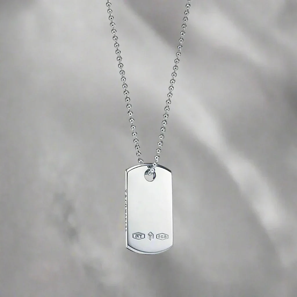 18K Celestial T 1837 Tag Pendant Necklace