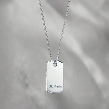 18K Celestial T 1837 Tag Pendant Necklace