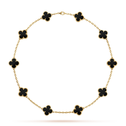 18K Alhambra Black 10 Motifs Necklace