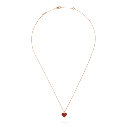 18K Celestial Sweet Alhambra Heart Pendant Necklace