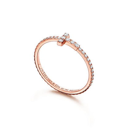 18K Celestial T Diamond Wire Ring