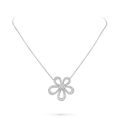 18K Celestial Flowerlace Pendant Necklace