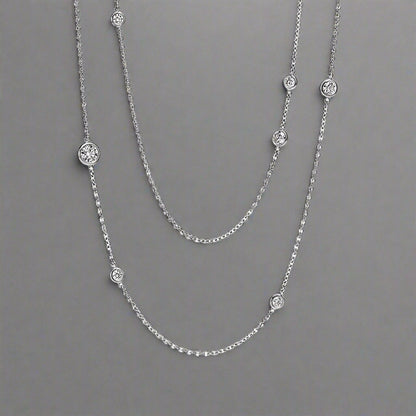 18K Celestial T Elsa Peretti Diamonds By The Yard Necklace