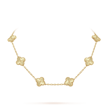 18K Celestial Vintage Alhambra 10 Motifs Necklace