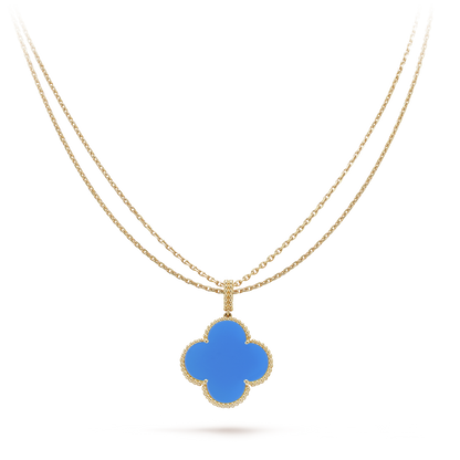18K Celestial Magic Alhambra Agate Clover Necklace