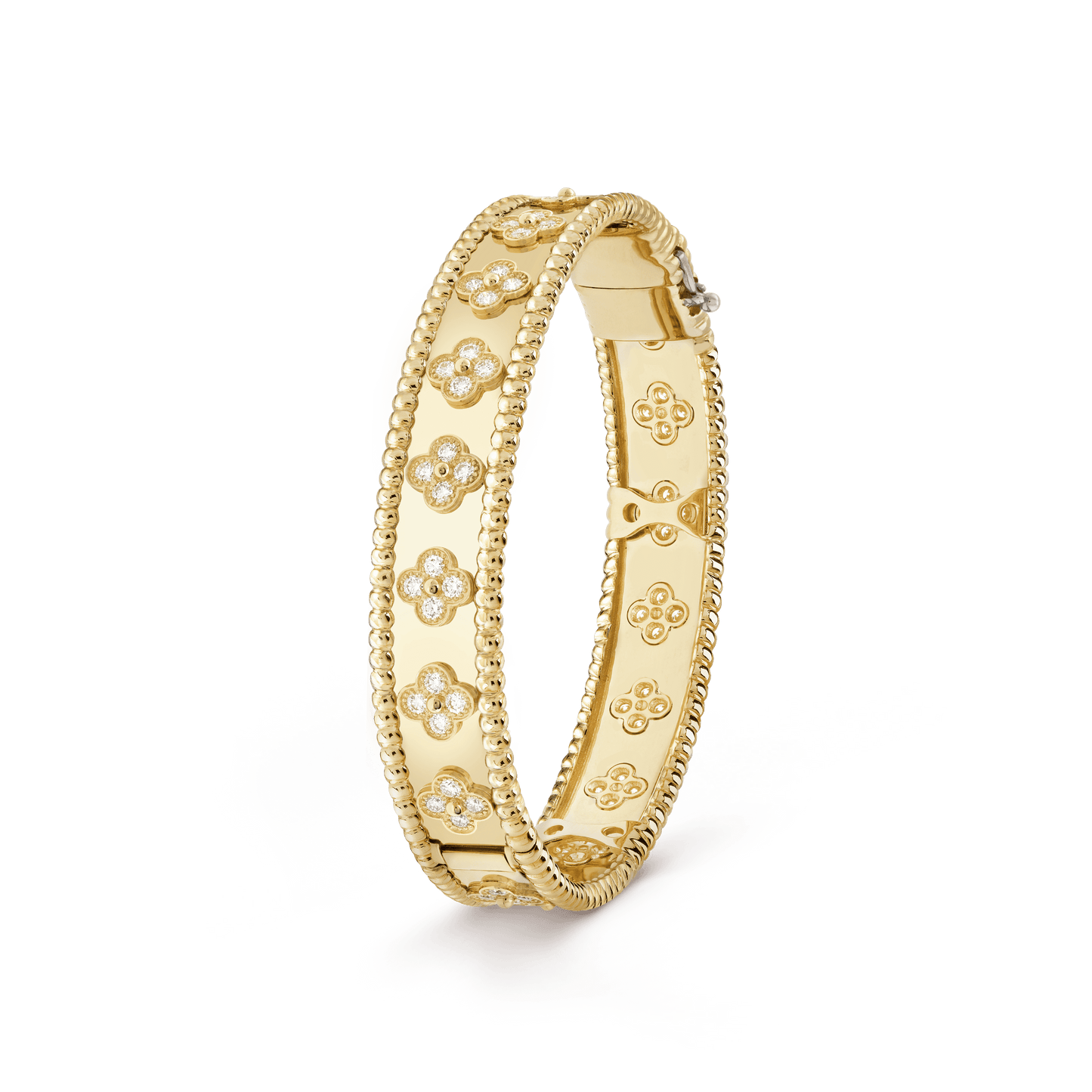 18K Celestial Perl̩e Clovers Bracelet