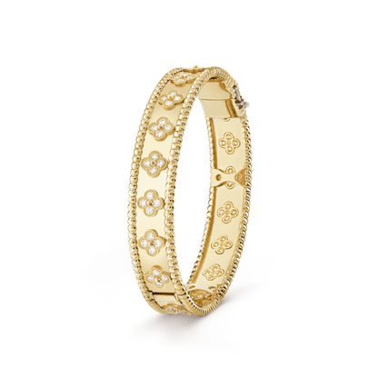 18K Celestial Perl̩e Clovers Bracelet