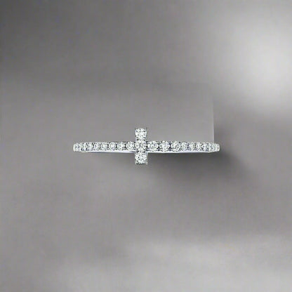 18K Celestial T Diamond Wire Ring