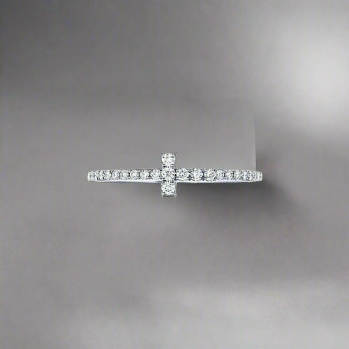 18K Celestial T Diamond Wire Ring