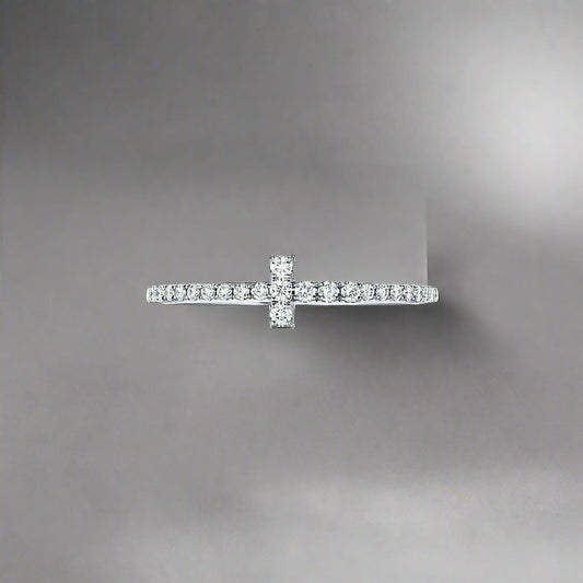 18K Celestial T Diamond Wire Ring