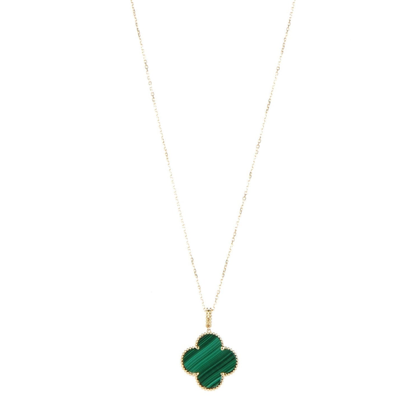 18K Celestial Magic Alhambra Malachite Necklace