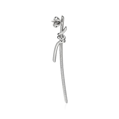 18K Celestial T Knot Drop Diamonds Earrings