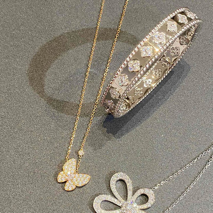 18K Celestial Two Butterfly Necklace