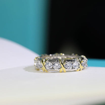 18K Celestial T Schlumberger Eighteen Stone Ring