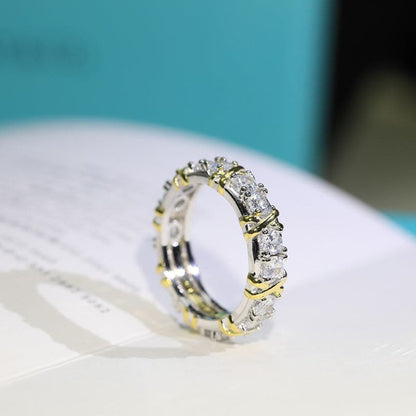18K Celestial T Schlumberger Eighteen Stone Ring