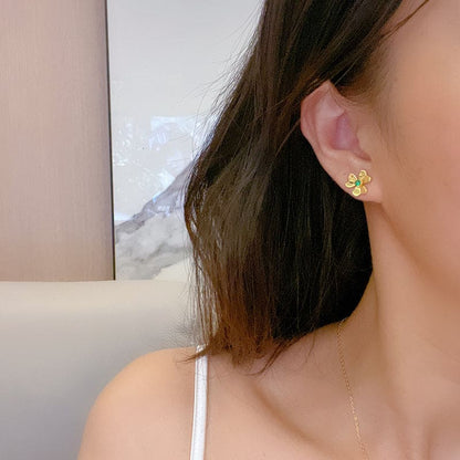 18K Celestial Frivole Mini Emerald Earrings