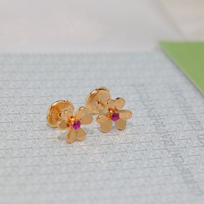18K Celestial Frivole Mini Ruby Earrings