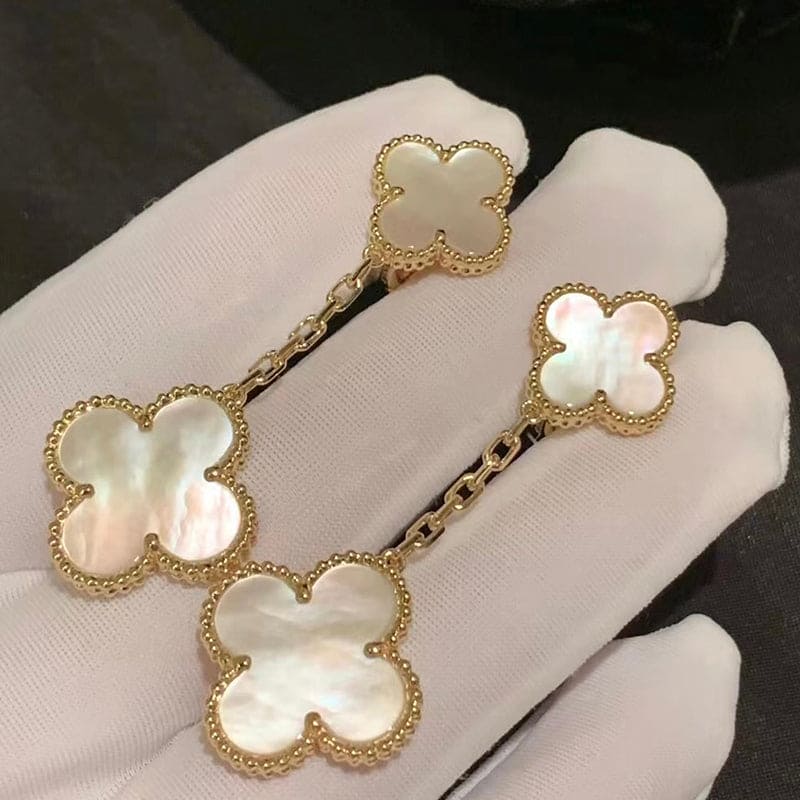 18K Celestial Magic Alhambra Earclips Earrings