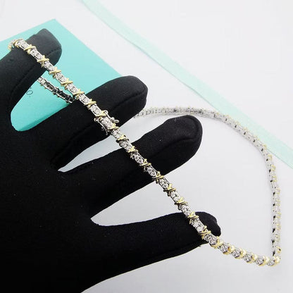 18K Celestial T Schlumberger Eighteen Stone Choker Necklace