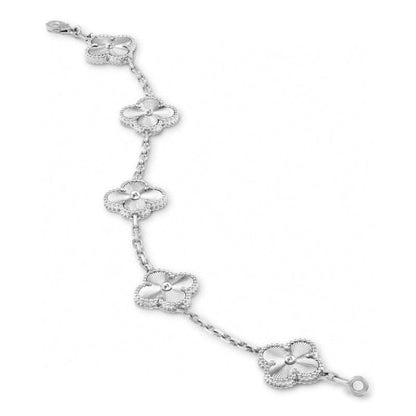 18K Celestial Vintage Alhambra Five Motifs Clover Bracelet