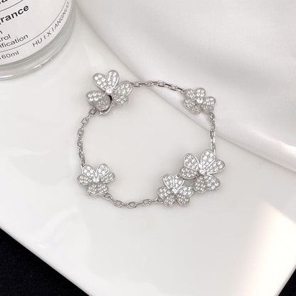 18K Celestial Frivole Diamonds Clover Bracelet