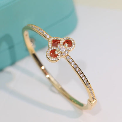 18K Celestial T Fleur De Lis Bracelet