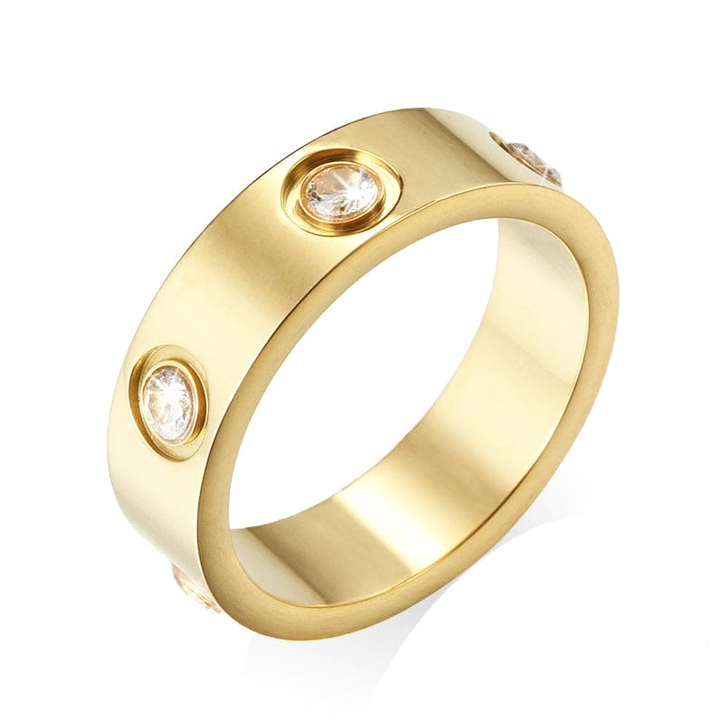 18K Celestial Love Wedding Eight Diamonds Ring