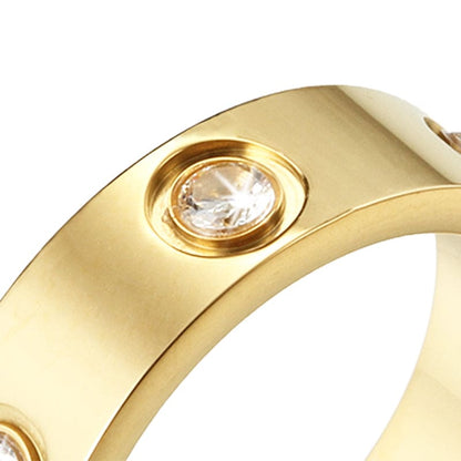 18K Celestial Love Wedding Eight Diamonds Ring