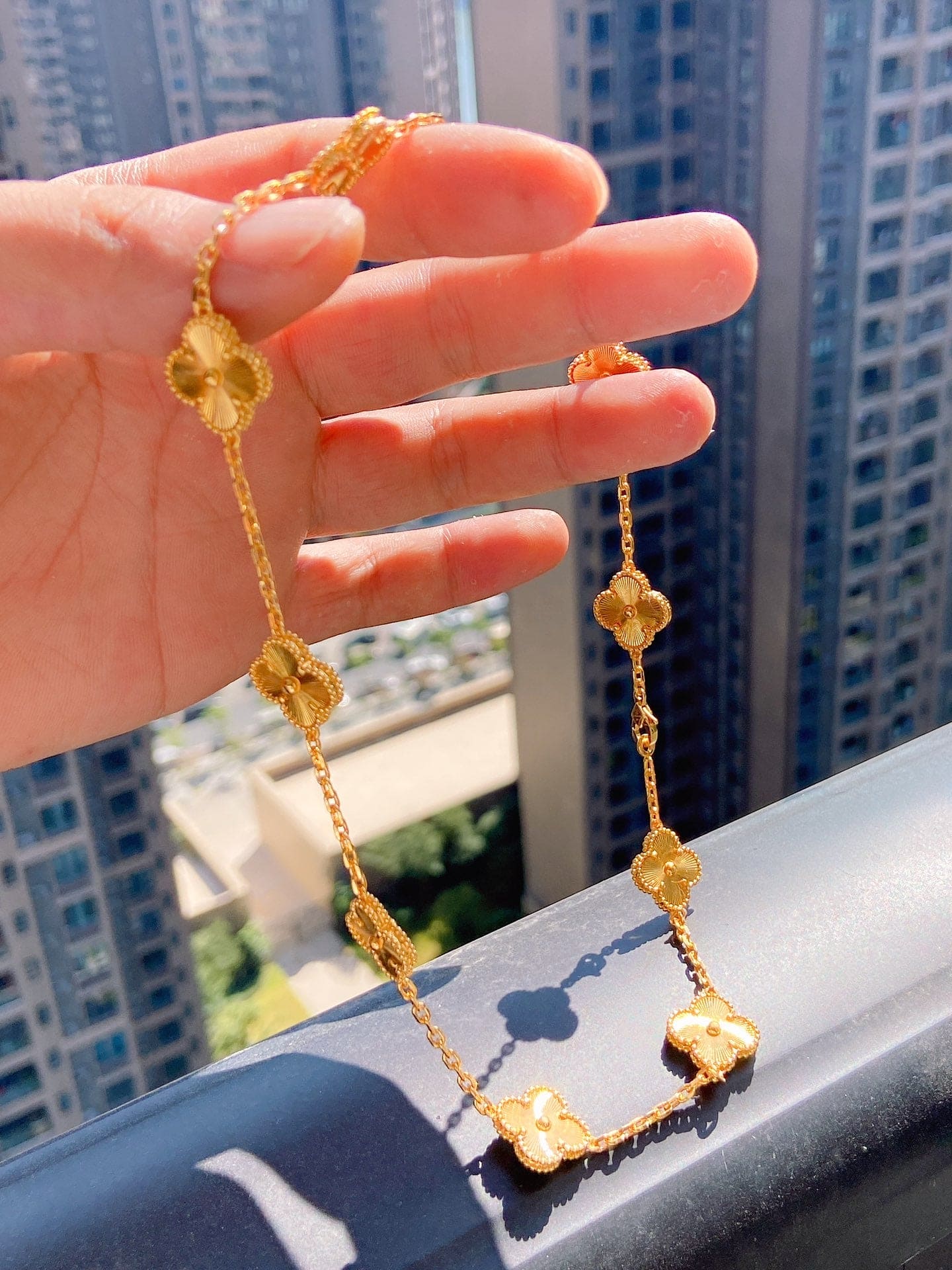 18K Celestial Vintage Alhambra 10 Motifs Necklace