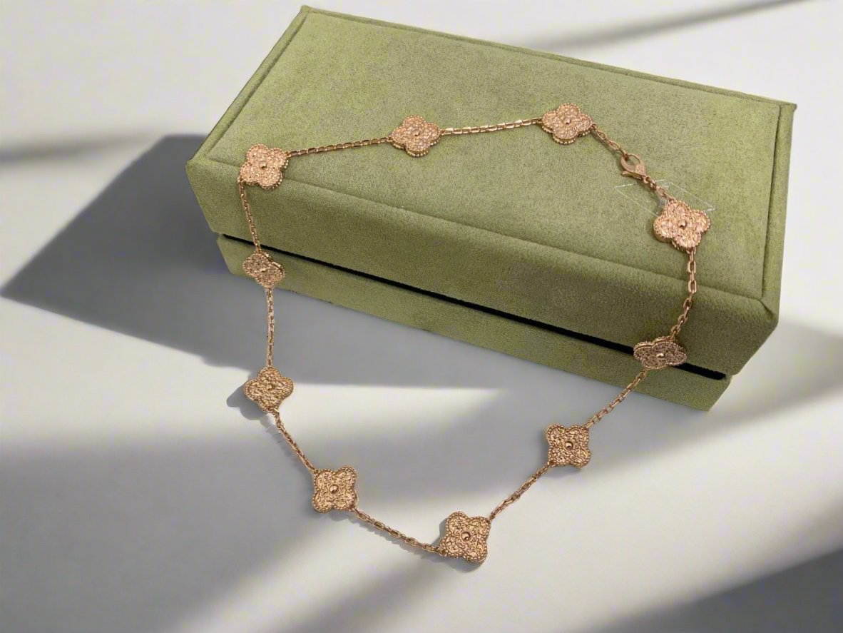 18K Celestial Vintage Alhambra 10 Motifs Necklace