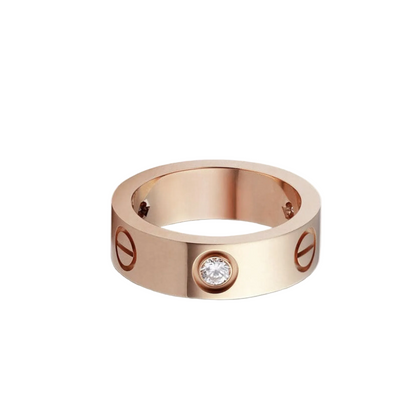 18K Celestial Love Wedding Three Diamonds Ring